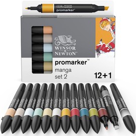 Winsor & Newton W&N PROMARKER 12+1 Manga Expansion Pack 2, Multi, one Size
