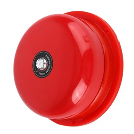 Fire Alarm Bell, 220V/24V/12V 6inch Stainless Steel School Factory Warehouse Electric Bell 100db 50HZ(12V)