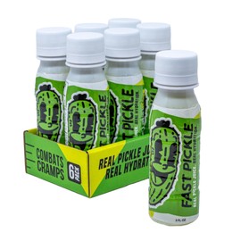 Fast Pickle Juice Pickle Shots For Leg Cramps Relief - Hydration & Electrolyte Support, No Sugar, Natural Ingredients - 3 Oz, 6 Pack