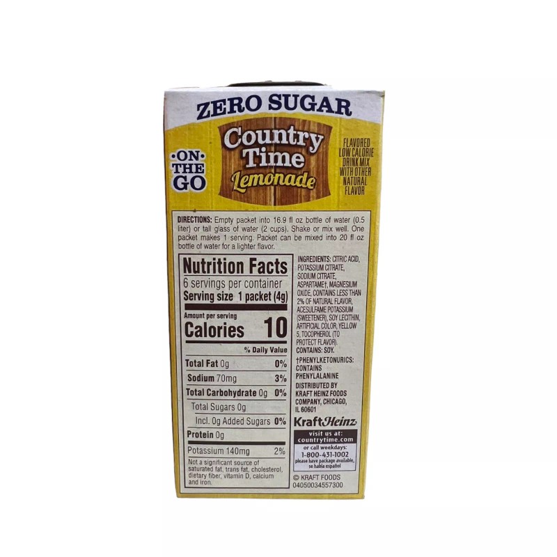 Country Time Lemonade Flavor Lot of 6 Boxes 0 Sugar