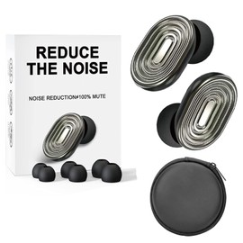 Ear Plugs for Sleeping Noise Cancelling， Reusable Silicone Earplugs for Concerts，Quiet Noise Ear Plugs for Shooting Range/Noise Sensitivity/Motorcycles/Hearing Protection -S M L Bright Black, Case