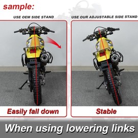 Xitomer 0-2.5 inch Motorcycle Adjustable Kickstand Fit for YZ250FX YZ450FX WR250F 2020-2025 / WR450F 2019-2025, Motorcycle Adjustable Side Stand Adjustable Kickstand