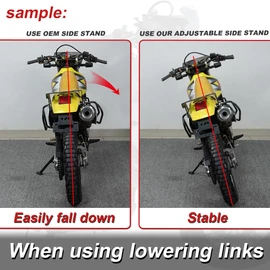 Xitomer 0-2.5 inch Motorcycle Adjustable Kickstand Fit for YZ250FX YZ450FX WR250F 2020-2025 / WR450F 2019-2025, Motorcycle Adjustable Side Stand Adjustable Kickstand