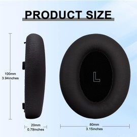 Replacement Ear Pads for Bose QuietComfort(QC) Ultra Wireless Headphones, Headphones Ear Cushions, Headset Earpads, Ear Cups Cover, Replacement Muffs-Black