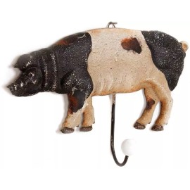 Metal Farmhouse Pig Wall Hook Coat Hook Hanger Decor Pig Key Hook Wall Hanging