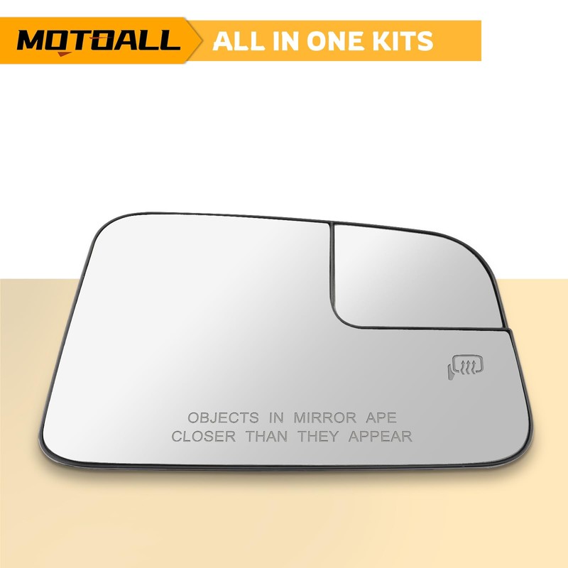 MOTOALL Mirror Glass Heat No-Blind Spot Right Passenger Side Fit