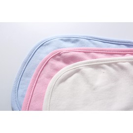 Baby's Double Layer of Cotton Soft Absorbent Drooling Bibs (7 Pieces) (Pure Pink (100% cotton))