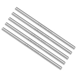 uxcell Round Steel Rod, 4.4mm HSS Lathe Bar Stock Tool 100mm Long, for Shaft Gear Drill Lathes Boring Machine Turning Miniature Axle, Cylindrical Pin DIY Craft Tool, 5pcs
