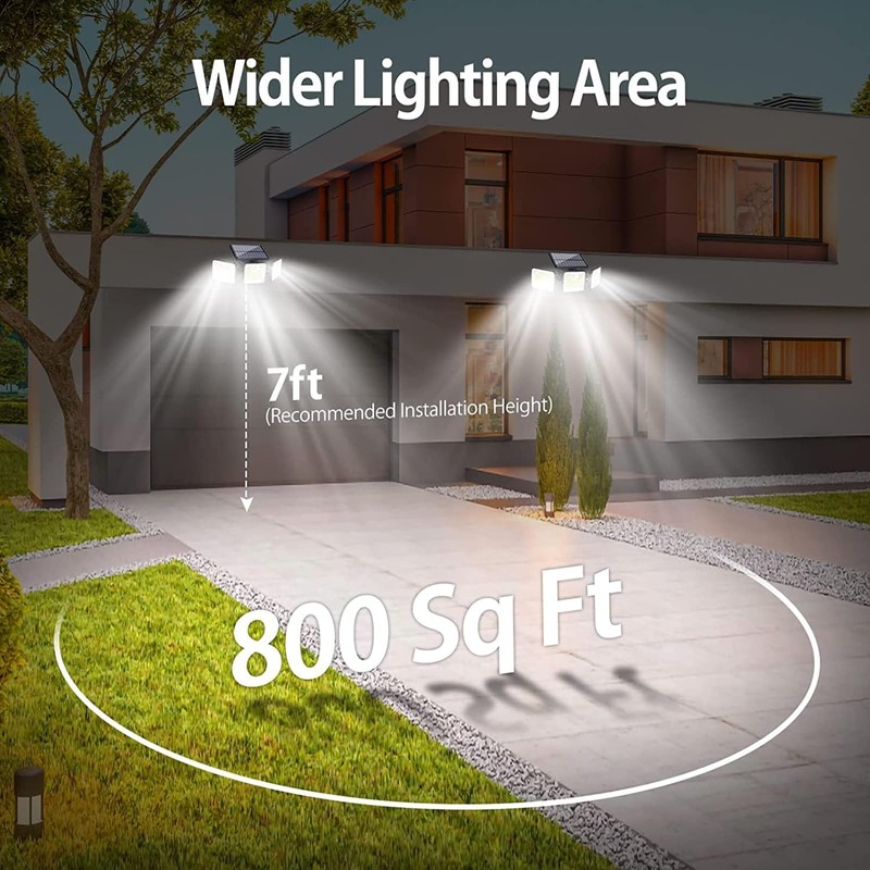Sunenvoy 2 Pack 180 LED Solar Flood Light Outdoor,Motion Sensor