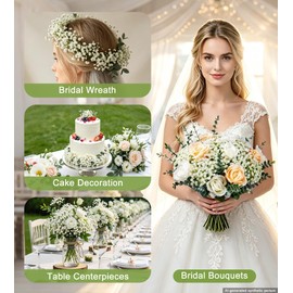 40 Pcs Babys Breath Artificial Flowers-Baby Breath Flowers Artificial Bulk