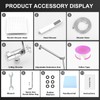 All Metal 12 Inch Rain Shower Head with Handheld Spray