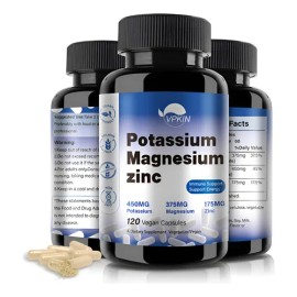 Potasio + Magnesio + Zinc Con 120capsulas Vpkin Hecho En Usa