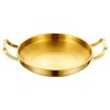 MBBITL Paella Pan Gold Stainless Steel Skillet Pan 11 inch