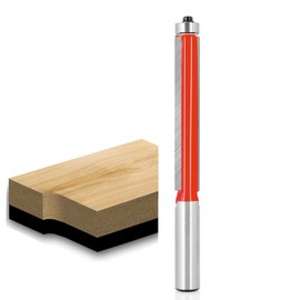 Akylin Extra Long Flush Trim Router Bit 1/2 Inch Shank - Cut Dia 1/2", Cutting Length 3" , Top Bearing Template Router Bit, Flush Cut Router Bit for Woodworking Trimming, by Akylin.