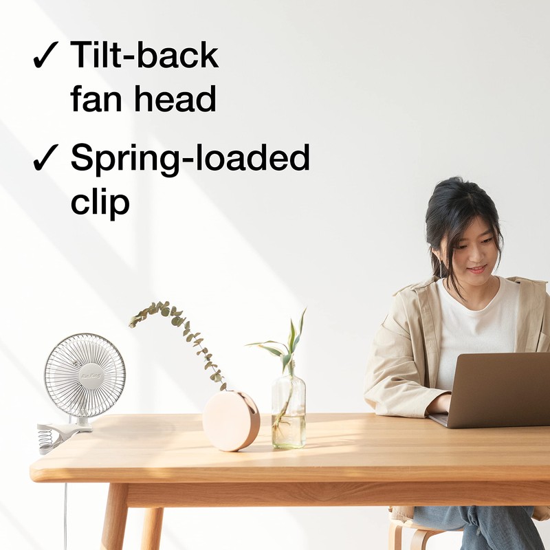 Air King Clip Fan, 6 inch, White