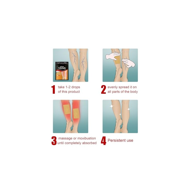 Generic Parches para aliviar varices, transpirables, para arañas vasculares en