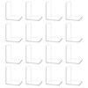 16Pcs Bookends, Clear Acrylic Bookends for Shelves, Non-Slip Book Holder