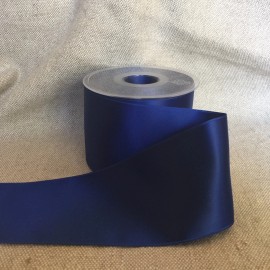 Swiss Satin 2-3/4" Wide, Swiss Double Face, SATIN RIBBON- Color - Deep Blue