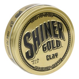 Shiner Gold - Pomada De Arcilla | Fijación Fuerte | Acabado