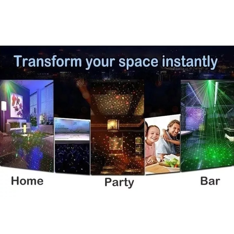 Círculo Proyector De Figuras Luces Navideñas Laser Led