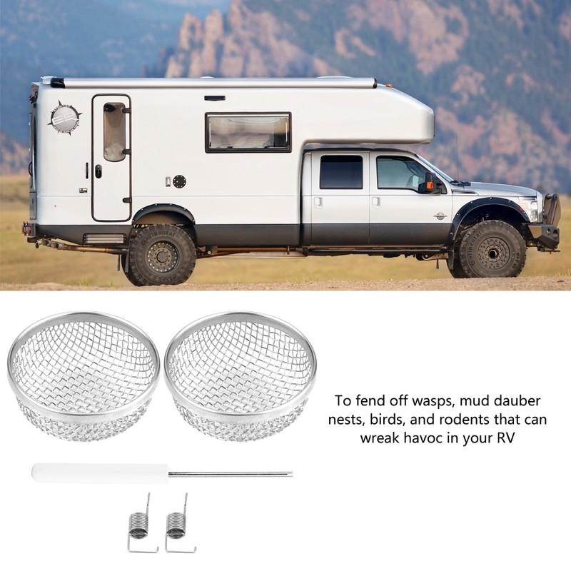 2pcs Stainless Steel Vent Bug Furnace Screen Cover for Camper