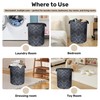 Black Damask Flower Large Clothes Hamper Bag - Laundry Basket