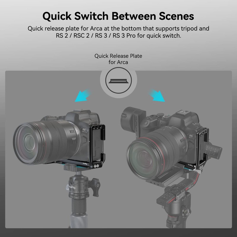 SMALLRIG Quick Release L-Bracket for Canon R6 Mark II /