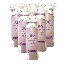 CS Beauty 480 Cotton Wool Round Cosmetic Pads, 100% Cotton - Nails - Makeup Remover - Face - Manicure
