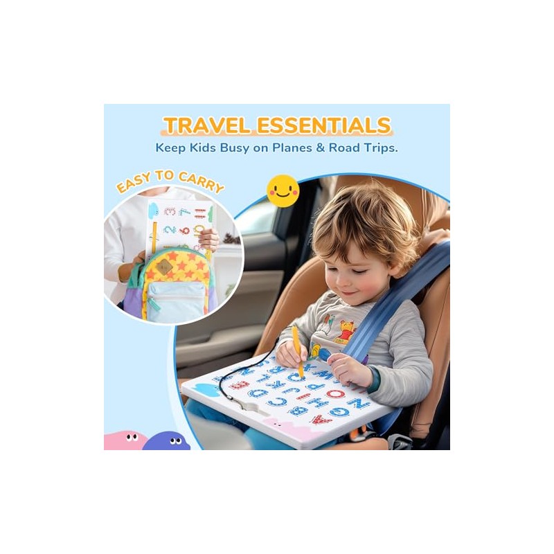 JoyCat Magnetic Letter and Number Tracing Board Set, Double Sided