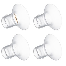 4PCS Flange Insert 19mm Compatible with Momcozy M5/M6/M9/S12 Pro/S9 Pro/V1 Pro/V2 Pro, Spectra/Medela/Elvie/NCVI/TSRETE/eufy/Lansinoh/Paruu/MomMed Breast Pump 24mm Shields/Flanges