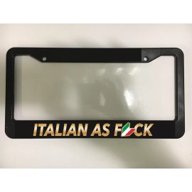 ITALIAN AS FCK ITALY JDM GOLD EURO TUNER WAKABA Black License Plate Frame NEW