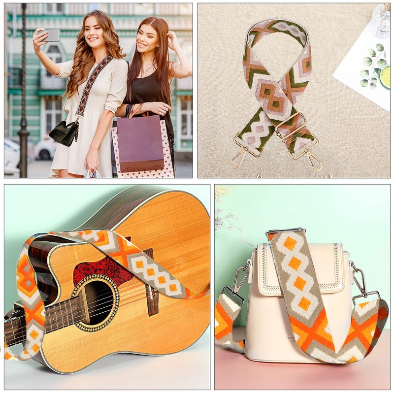 Wide Bag Strap, Adjustable Shoulder Strap, 5 cm Wide, Boho