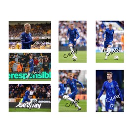 RJR PRINTS Set Of 7 Cole Palmer Chelsea Signed 6X4 Inch Photos With Pre Printed Signatures Which Would make A Great Gift For Any Fan