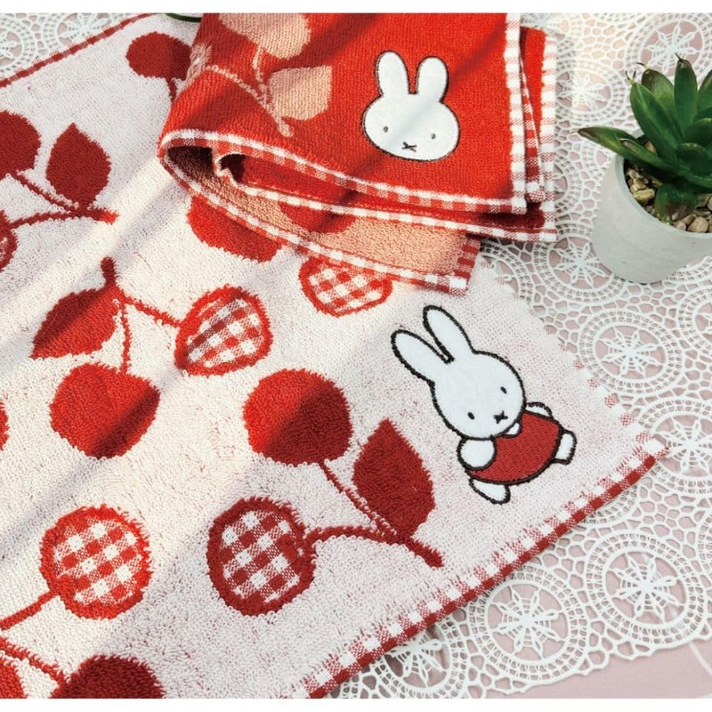 Miffy Mini Towel, Red, Cherry