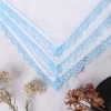 HOULIFE - Pañuelos para mujer con encaje, pañuelos de algodón