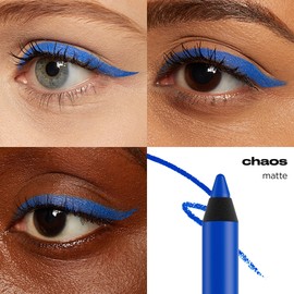 URBAN DECAY 24/7 Glide-On Waterproof Eyeliner Pencil - Smudge-Proof, Long-Lasting, Transfer-Proof, Up to 16HR Wear, Smooth No-Tug Formula, Chaos (Cobalt Blue Matte with Floating Pearl) - 0.04 oz