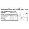 Drahtseile24 Stainless Steel Rope Set with 3 x Rope Clamps,