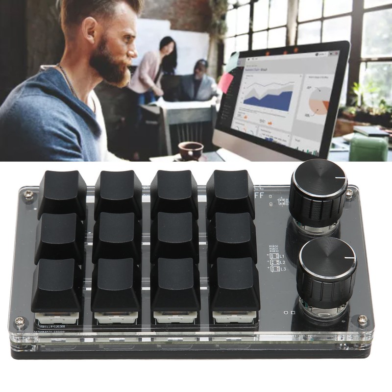 Mini Keypad 1 Handed Mechanical Keyboard Wired USB Programmable Macro