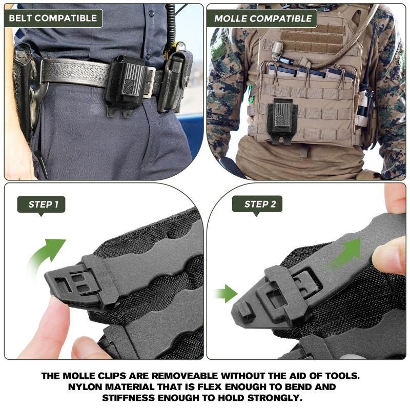 Frtkk Molle Handcuff Pouch, Handcuff Case for Duty Belt/Tactical Vest,