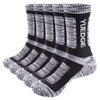 YUEDGE Men's Moisture Wicking Work Boot Socks 5Pairs/Pack Comfort Cotton