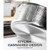 Michelangelo Triply Stainless Steel Saucepan Set, Luxury Hammered Stainless Steel