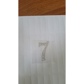 CraftbuddyUS 2 x"7" Self Adhesive Stick on Clear Rhinestone Numbers Gems Crystals