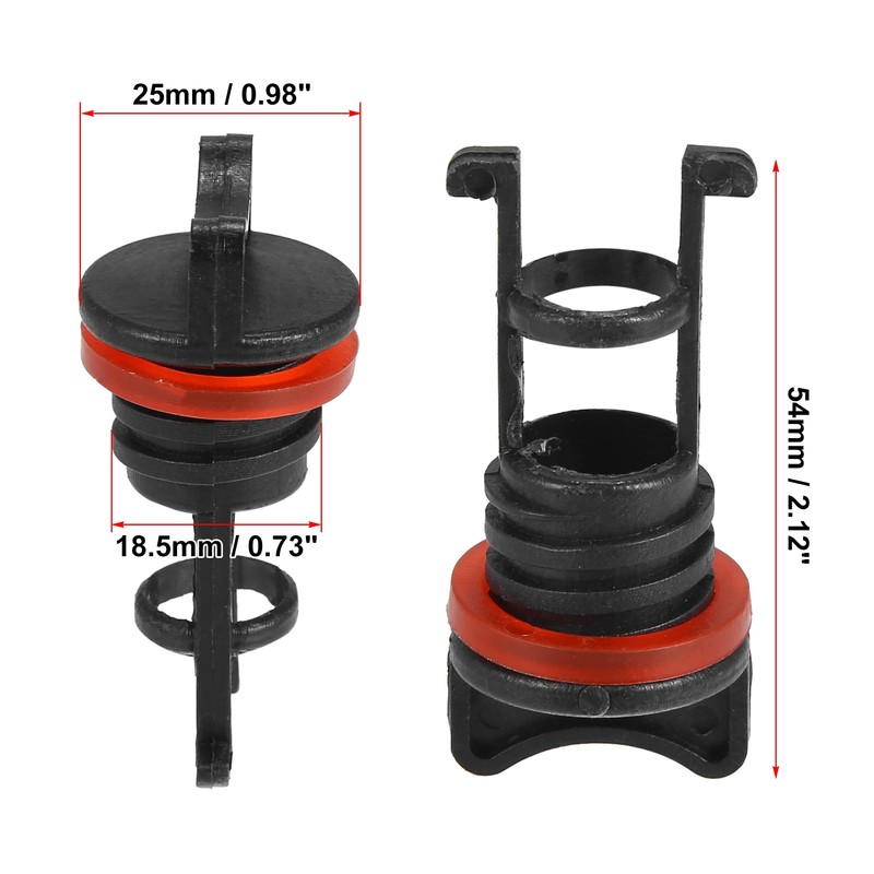 X AUTOHAUX Pack of 4 Kayak Drain Plug Kit, Nylon