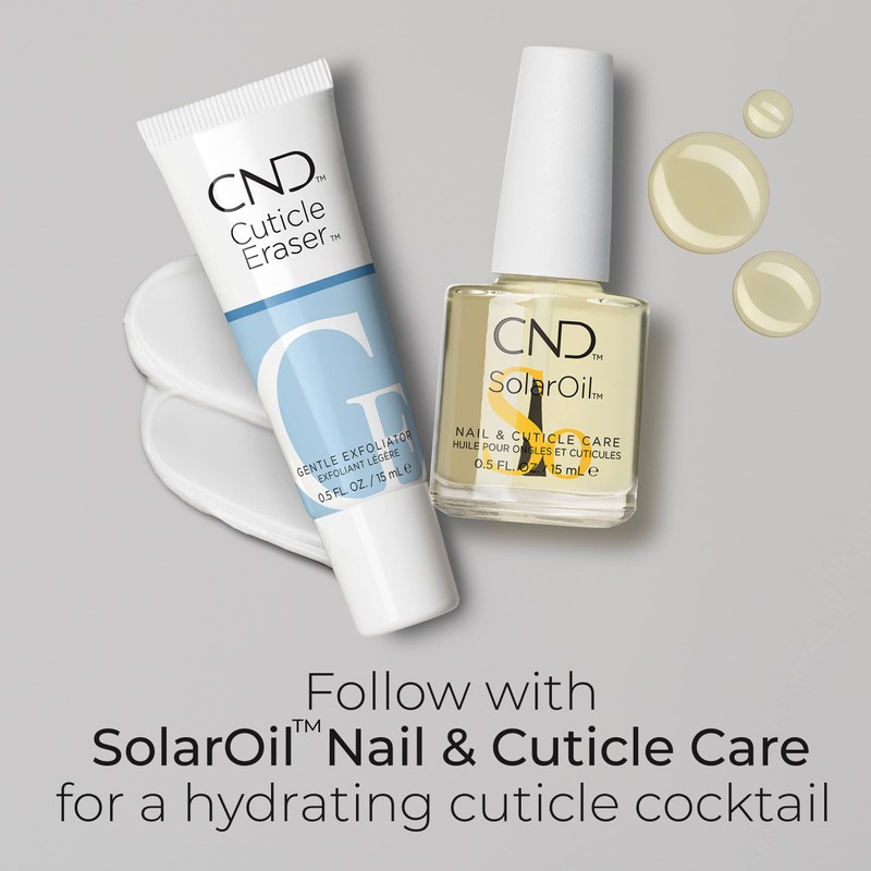 CND Cuticle Couple, SolarOil + Cuticle Eraser, Natural Blend Oils,
