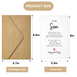 AIQIUQIU Birthday Card for Son, Funny Birthday Greeting Card for Boy/Men, Perfect Happy Birthday Gifts for Him- Blank Inside