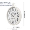 Menterry Retro Round Wall Clock. White Vintage Antique Style. Battery