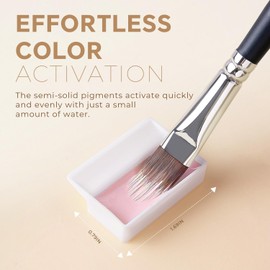 Fuumuui CREAMORA Watercolor Paint Set 24 Colors Opaque Semi-Solid - Muted Cream Dreamy Macaron Tone for Soft Gradient, Professional Art Supplies for Adult Artists & Beginners Painting Sketching