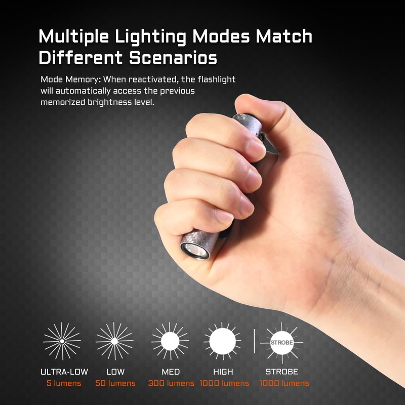 ACEBEAM Rider RX 1000 High Lumens EDC AA Flashlight Rechargeable,