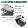 LIYI Dish Drying Rack,Large Dish Rack for Kitchen Counter,2-Tier Dish