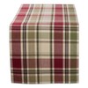 Contemporary Home Living 36" Burgundy and Green Rectangular Homespun Plaid